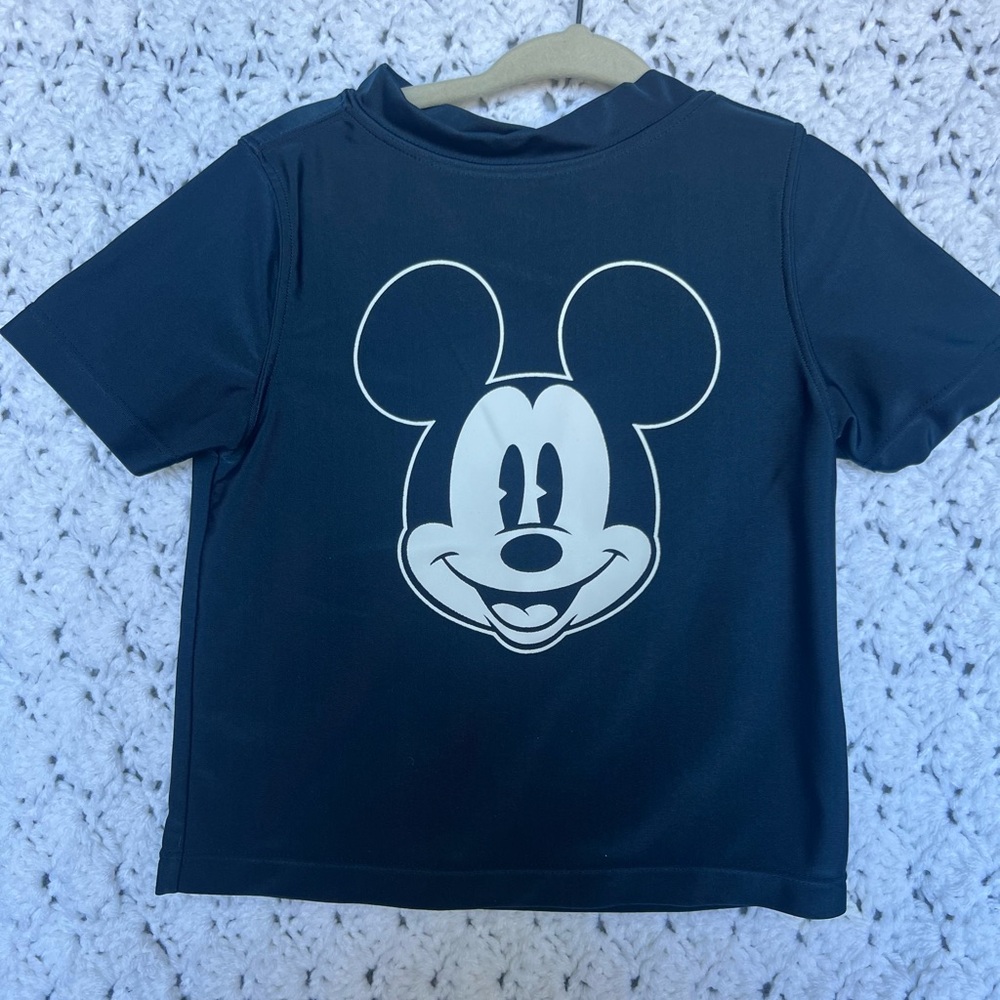 Swim Rashguard Short Sleeve Mickey Mouse Navy